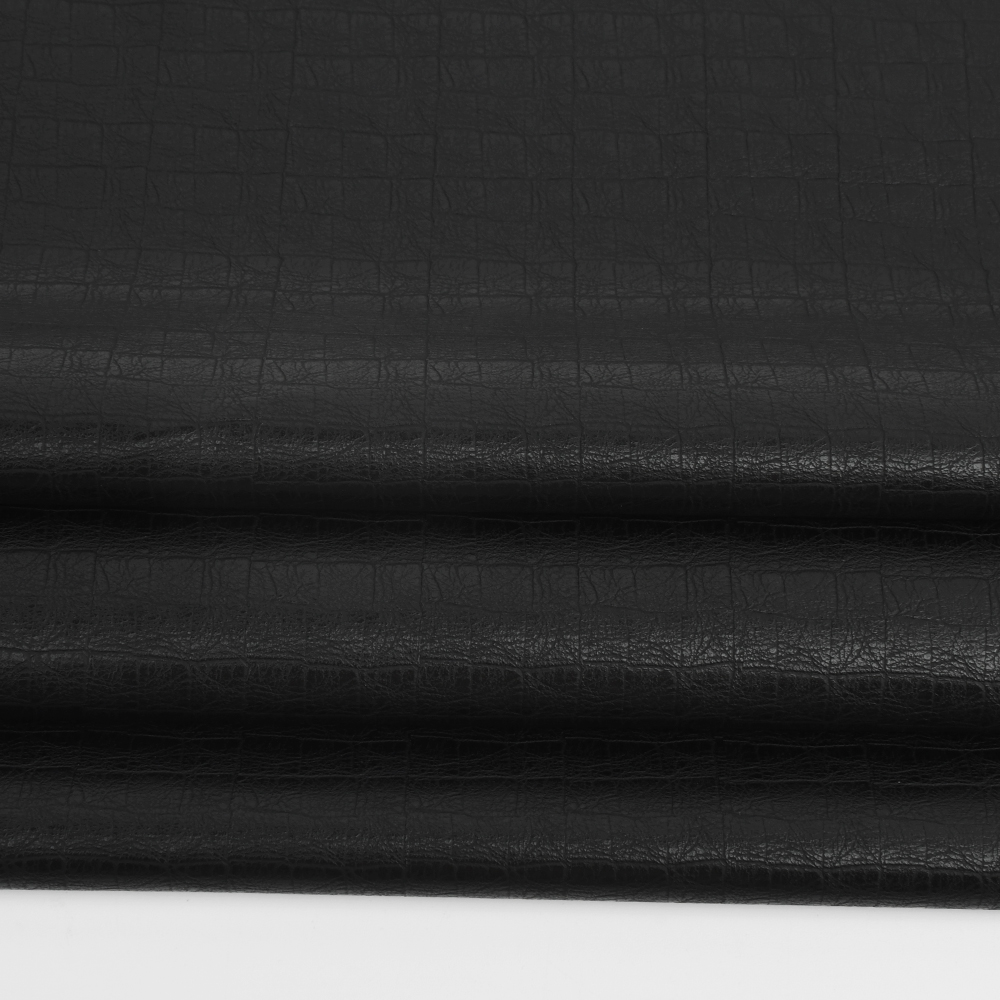 Four-way Stretch 0.65MM Check Elastic Faux Leather PU Synthetic Cuero Milk Fiber Eco-Friendly Soundmuffling Softness Comfortable